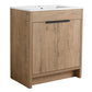 Freestanding Bathroom Vanity with Sink & 2 Soft-Close Doors color: Imitative Oak