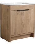 Freestanding Bathroom Vanity with Sink & 2 Soft-Close Doors color: Imitative Oak