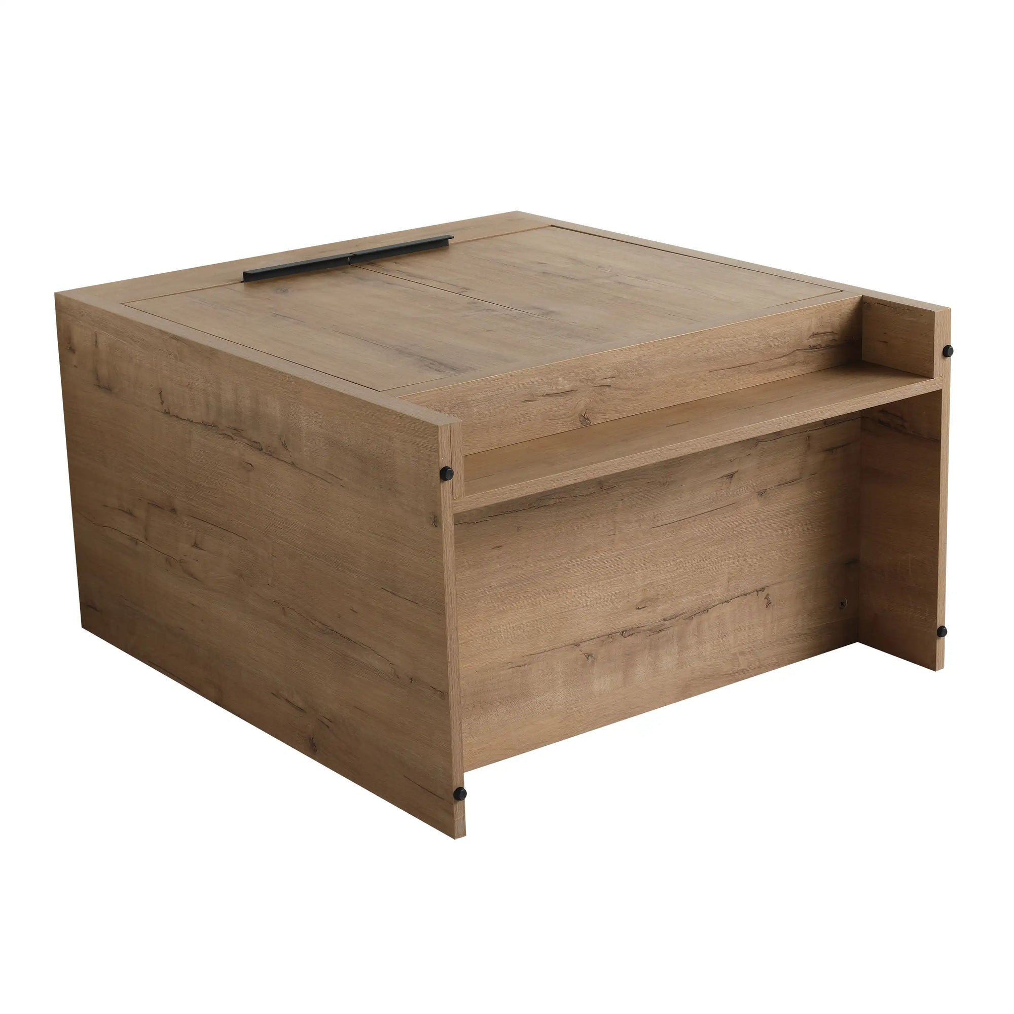 Interior shelf and storage layout of 30 inch vanity with sink, freestanding design, 30" | Ace Decor