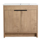 Freestanding Bathroom Vanity with Sink & 2 Soft-Close Doors color: Imitative Oak