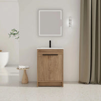 Bathroom scene with freestanding 24 inch bathroom vanity with sink, 24" | Ace Decor