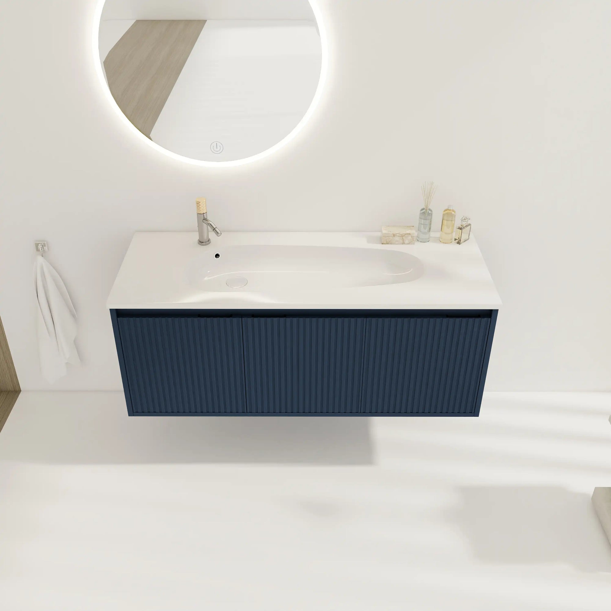 48 inches bathroom vanity overhead front view | Ace Decor
