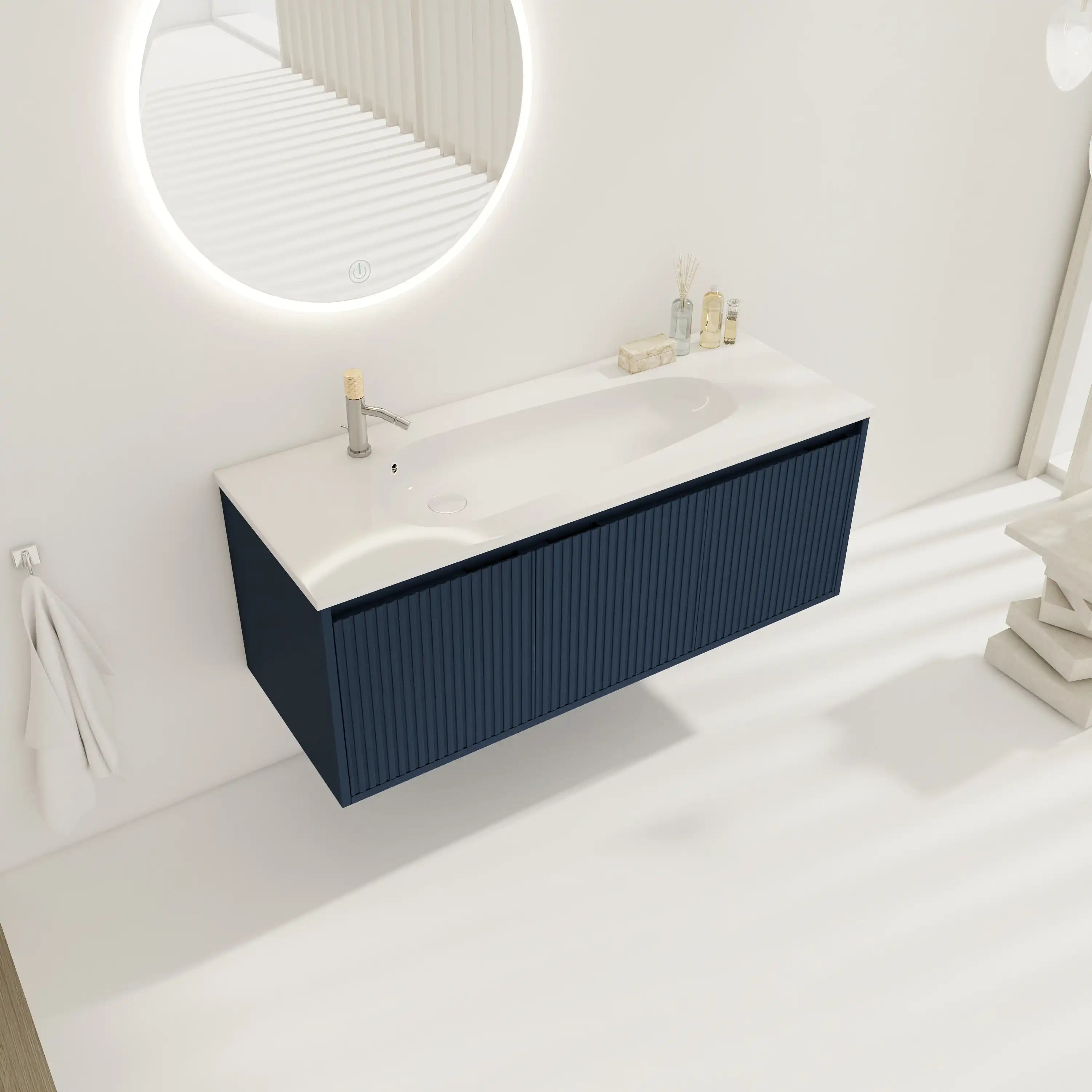 48 inches bathroom vanity in modern bathroom setting.