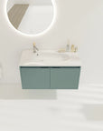 36" vanity bathroom 36 inch overhead front view in styled bathroom | Ace Decor