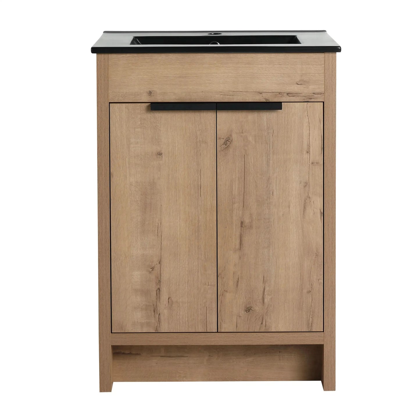 Freestanding Bathroom Vanity with Sink & 2 Soft-Close Doors color: Imitative Oak