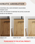 Havenoak Series 24" Imitative Oak Freestanding Bathroom Vanity with Black Integrated Sink