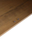 Close-up of shelf bumpers on a 48 inch bathroom vanity wall mounted, wood finish detail | Ace Decor