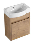 16" Soft-Close Bathroom Vanity with Sink – Ideal for Small Spaces color: Imitative Oak