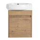 16" Soft-Close Bathroom Vanity with Sink – Ideal for Small Spaces color: Imitative Oak