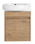 16" Soft-Close Bathroom Vanity with Sink – Ideal for Small Spaces color: Imitative Oak