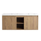 48" Freestanding Bathroom Vanity with Double Sinks & Soft Close Doors color: Imitative Oak