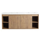 48" Freestanding Bathroom Vanity with Double Sinks & Soft Close Doors color: Imitative Oak