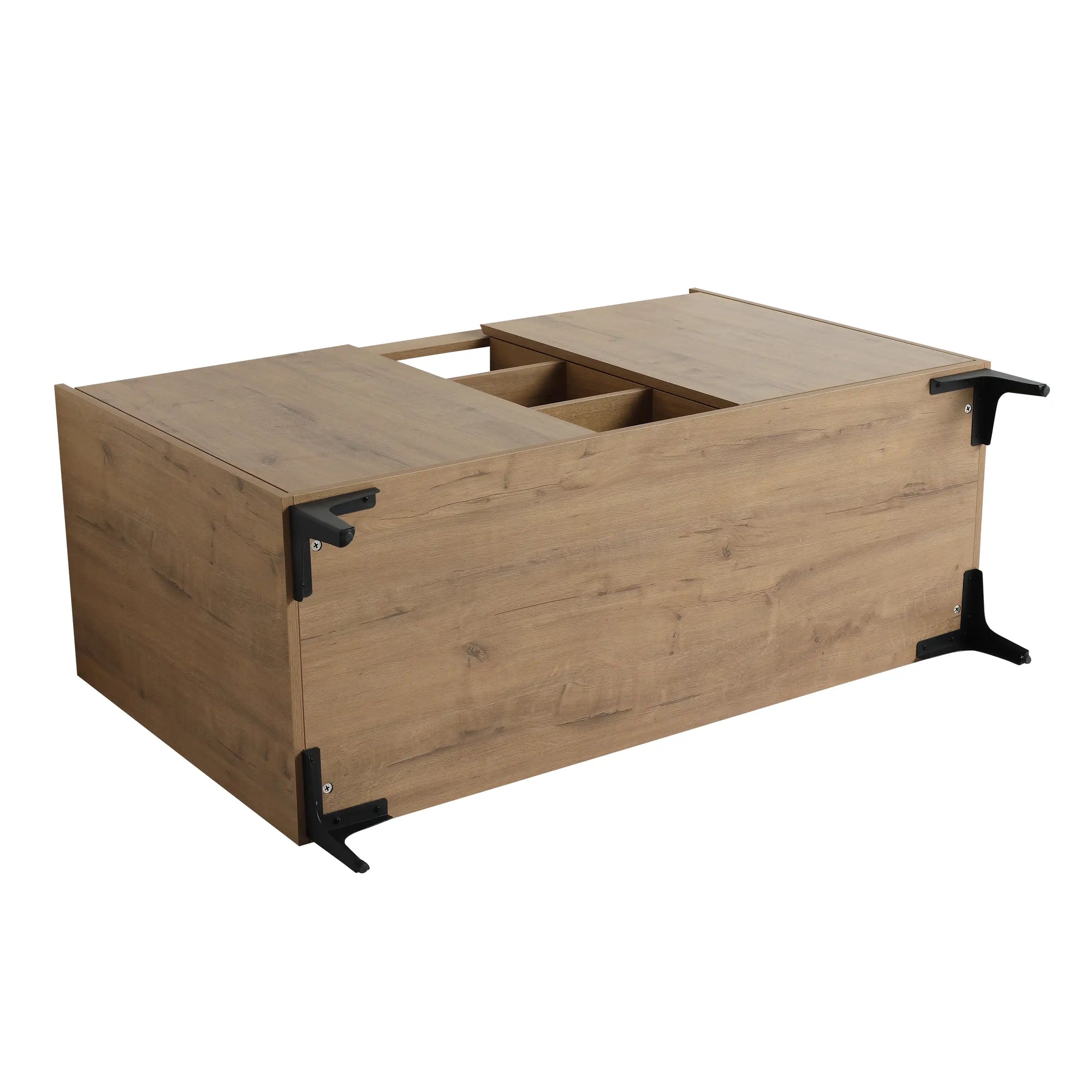 Bottom view of a 48 inch vanity for bathroom showing reinforced base structure and sturdy support legs | Ace Decor