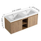 48" Freestanding Bathroom Vanity with Double Sinks & Soft Close Doors color: Imitative Oak