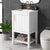 bathroom vanity cabinet open shelf color:white