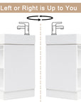 Bathroom Vanity Cabinet with Sink Two-tier Shelf COLOR:white