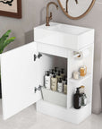 Bathroom Vanity Cabinet with Sink Two-tier Shelf COLOR:white