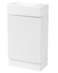 Avenra Series 18.6" Classic White Bathroom Vanity Cabinet with Sink And Two-tier Shelf