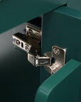 bathroom vanity cabinet open shelf color:green