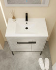 Bathroom Vanity With Sink, Freestanding Bathroom Vanity or Floating is Optional Conversion color: Cement Grey | size:30 inch