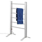 Silver Electric Heated Towel Rack - Wall-Mounted Towel Warmer with 6 Stainless Steel Bars color: Silver