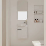 16" Soft-Close Bathroom Vanity with Sink – Ideal for Small Spaces color: Gloss White