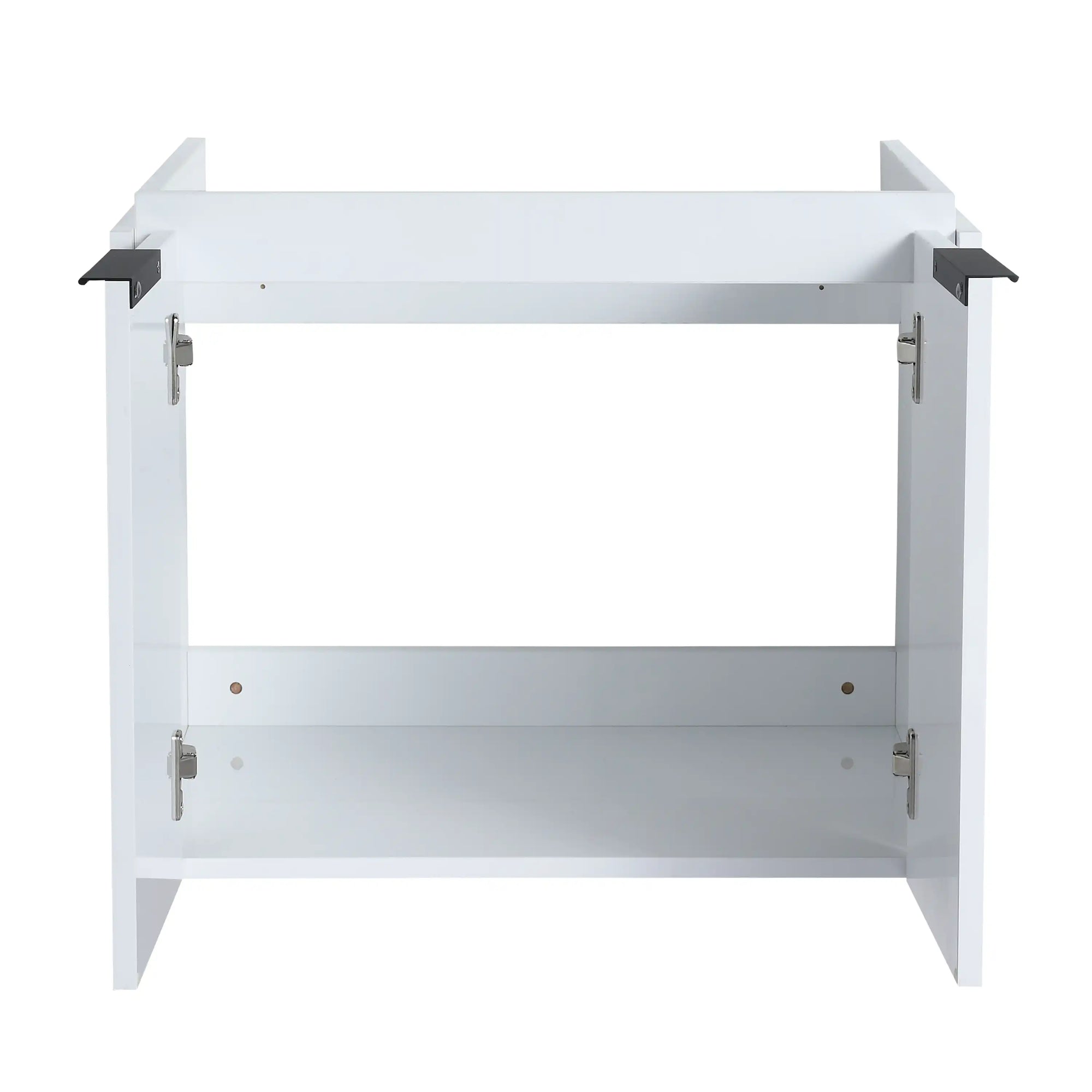 24 inch wall mounted vanity open cabinet showing spacious interior storage space | Ace Decor
