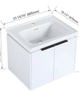 24" Soft Close Bathroom Vanity with Sink - Ideal for Small Spaces size: 24 X 19