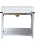 48" vanity with side shelf spacious interior cabinet storage front view | Ace Decor