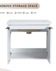 24 inch wall mounted vanity with open cabinet showing generous interior storage space | Ace Decor
