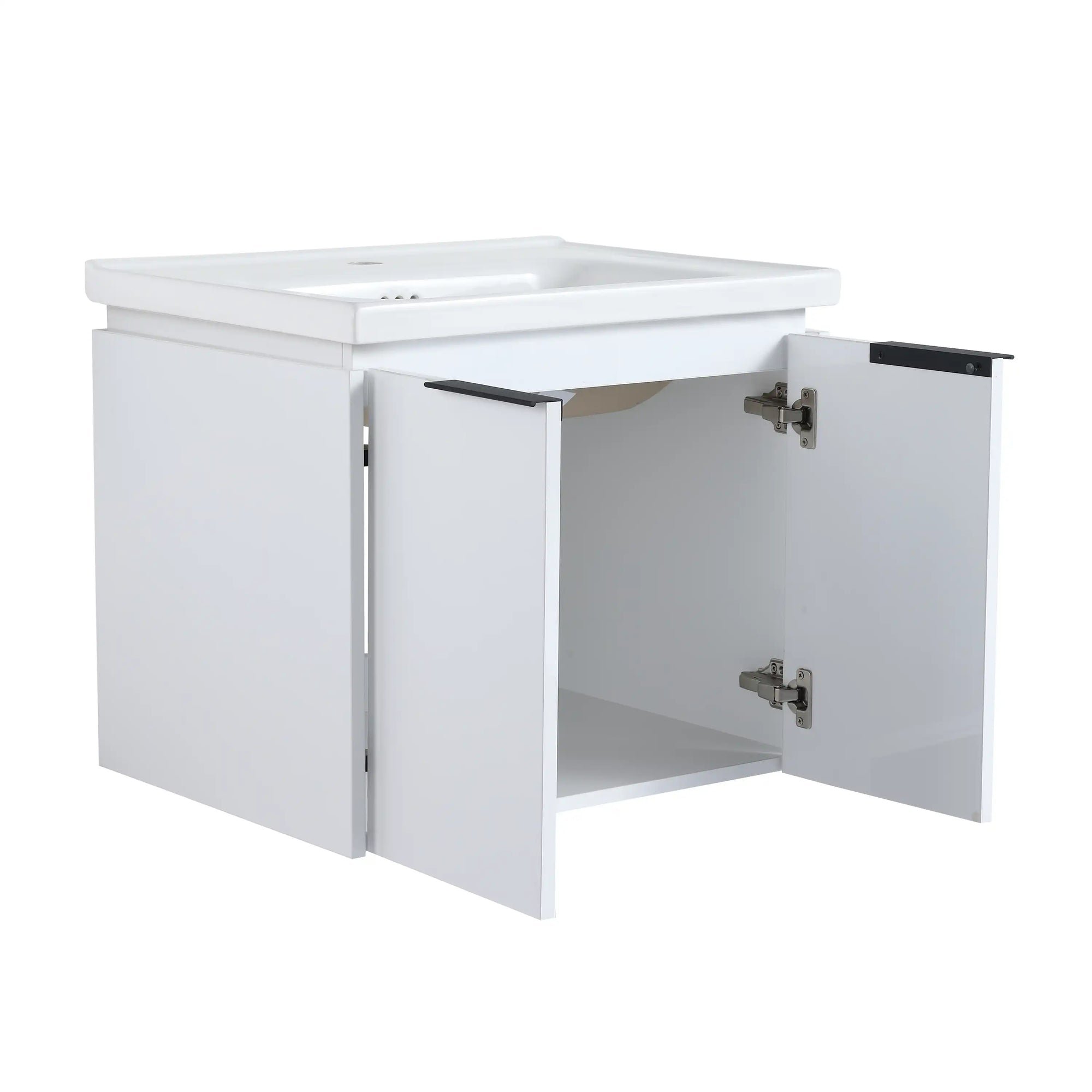 36" bathroom vanity with side shelf cabinet interior storage with soft close doors | Ace Decor