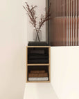 small wall mounted storage shelves for small bathroom color:Light Oak