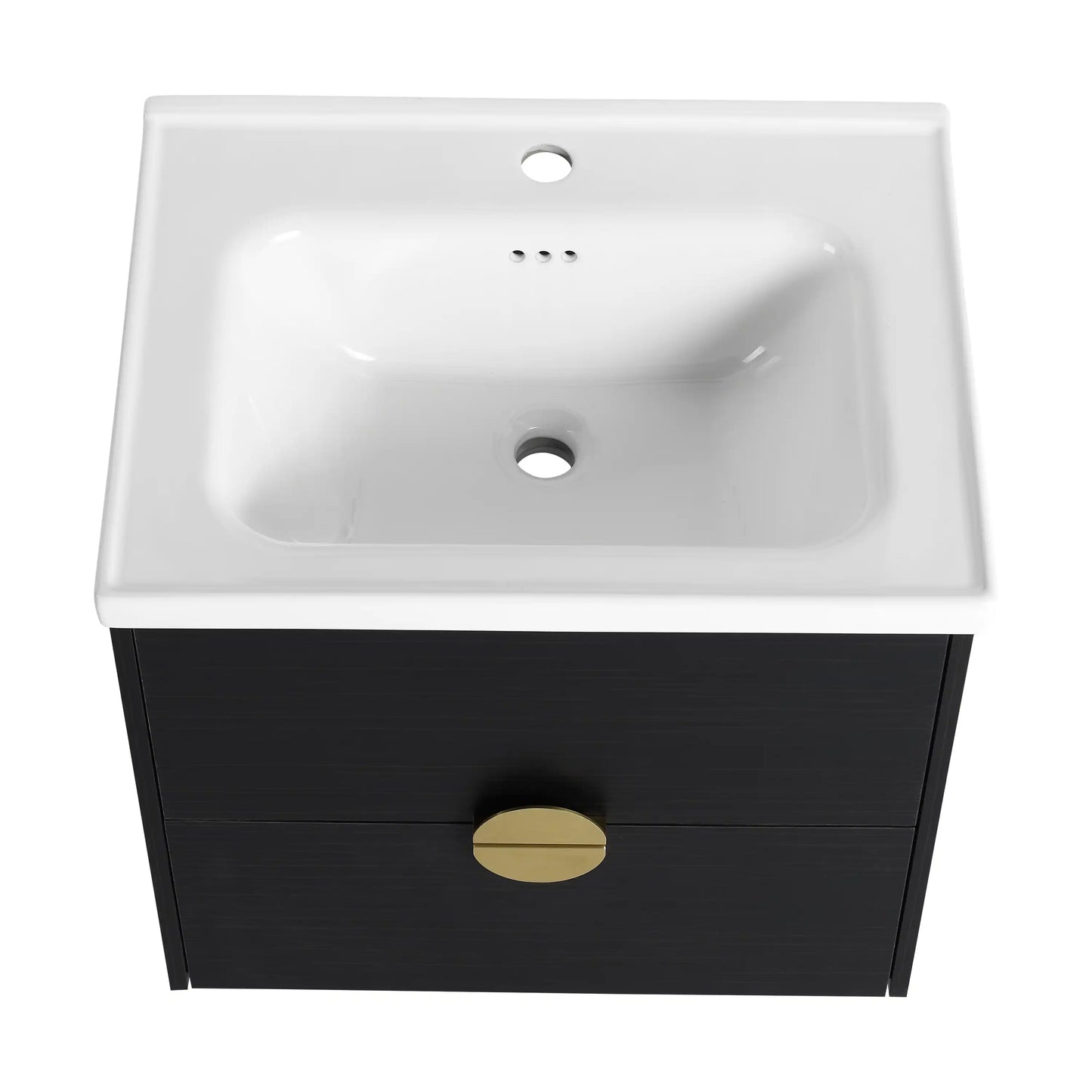 24" Wall-Mounted Bathroom Vanity With Sink, For Small Bathroom size: 24 X 19