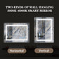 Glossy Brushed Silver LED Bathroom Mirror with Anti-Fog & Dimmable Lighting size: 32 X 24