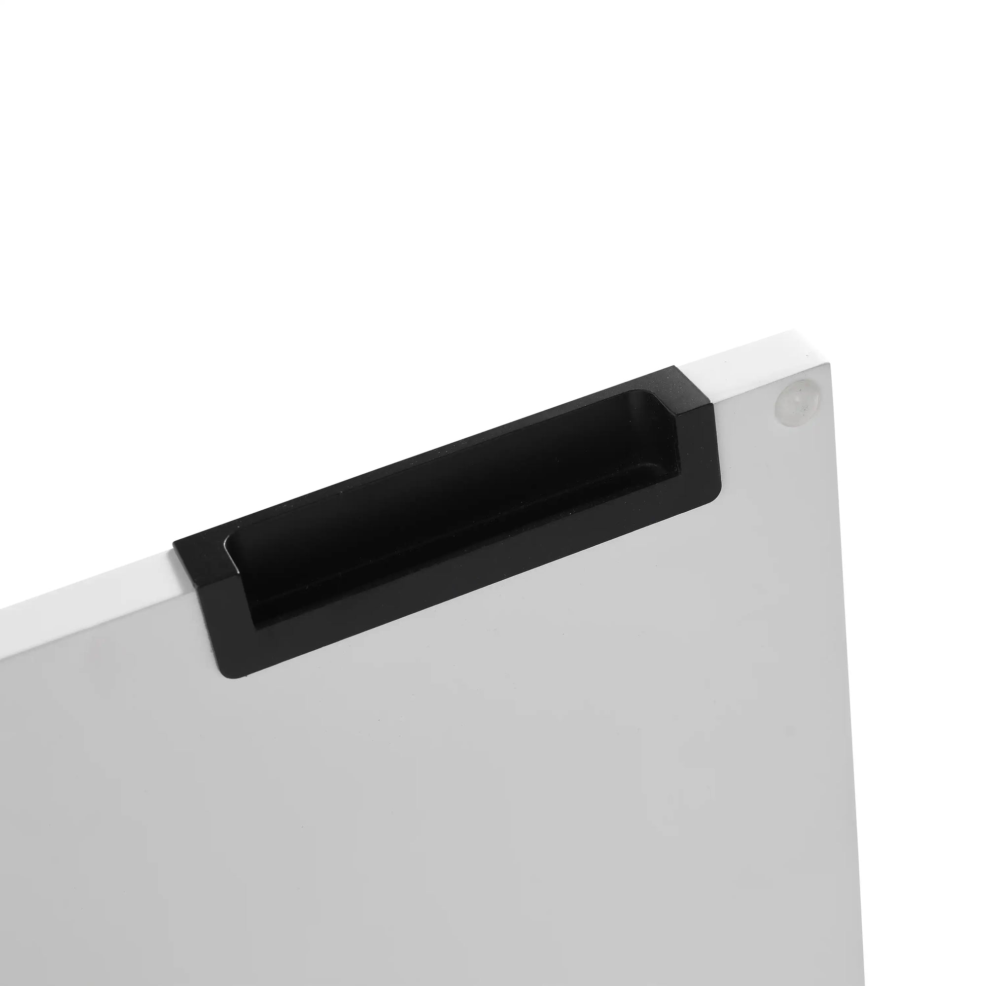 24&quot;–48&quot; White Wall-Mounted Bathroom Vanity with Drop-Shaped Resin Sink &amp; Soft-Close Doors