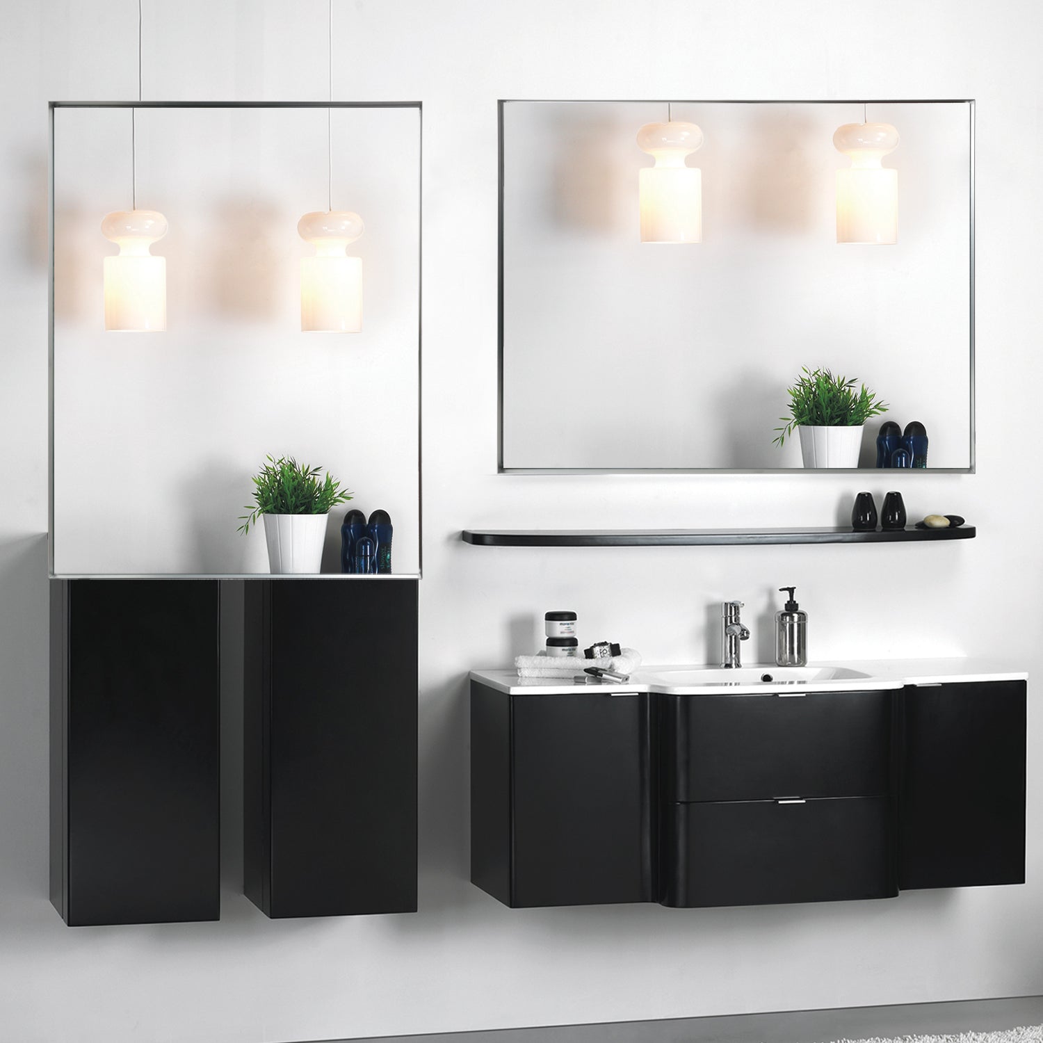 Silver Rectangular Wall-Mounted Bathroom Mirror with Beveled Edges size: 36 X 30