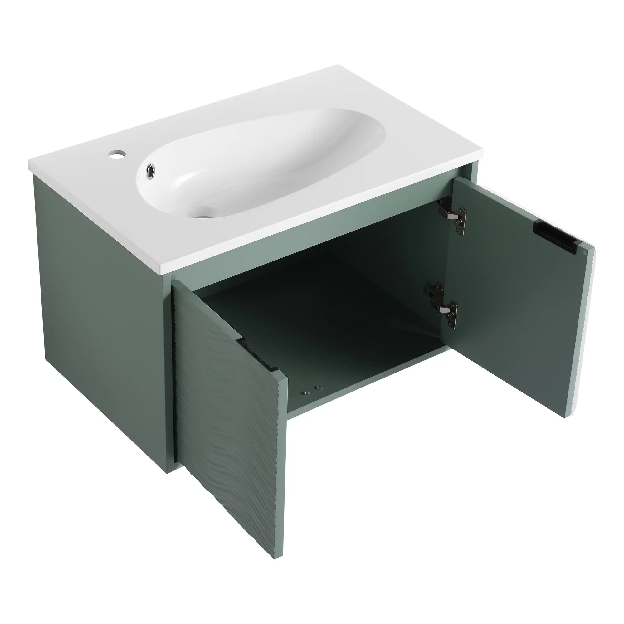 30&quot; Wall-Mounted Bathroom Vanity with Soft-Close Doors – Modern &amp; Space-Saving