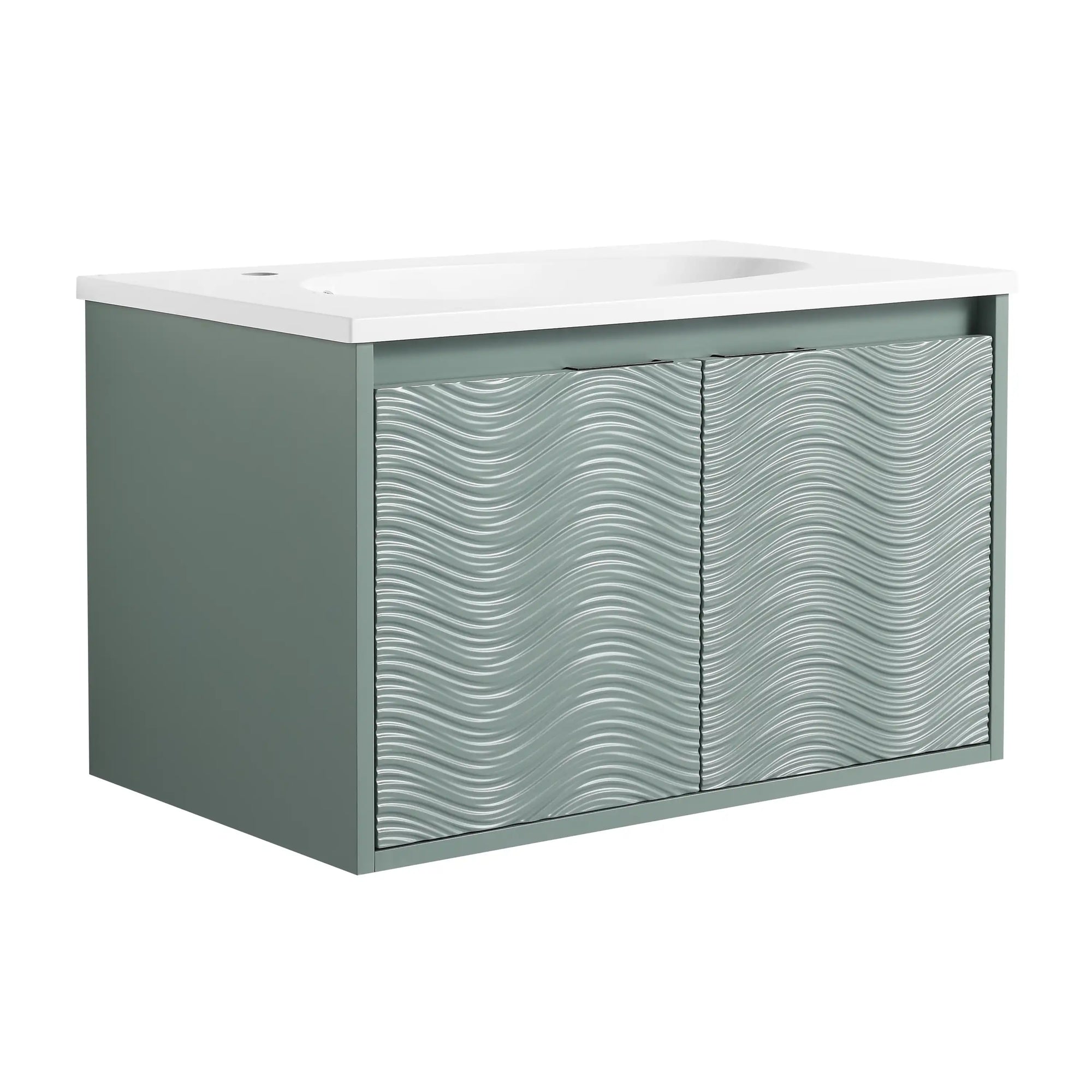 30&quot; Wall-Mounted Bathroom Vanity with Soft-Close Doors – Modern &amp; Space-Saving