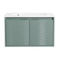 30" Wall-Mounted Bathroom Vanity with Soft-Close Doors – Modern & Space-Saving color: Green