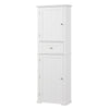 Norrin 67.3" White Tall Narrow Bathroom Storage Cabinet with Drawer & Shelves