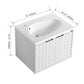 24" Wall-Mounted Bathroom Vanity with Sink & Soft Close Doors – Perfect for Small Bathrooms color: White