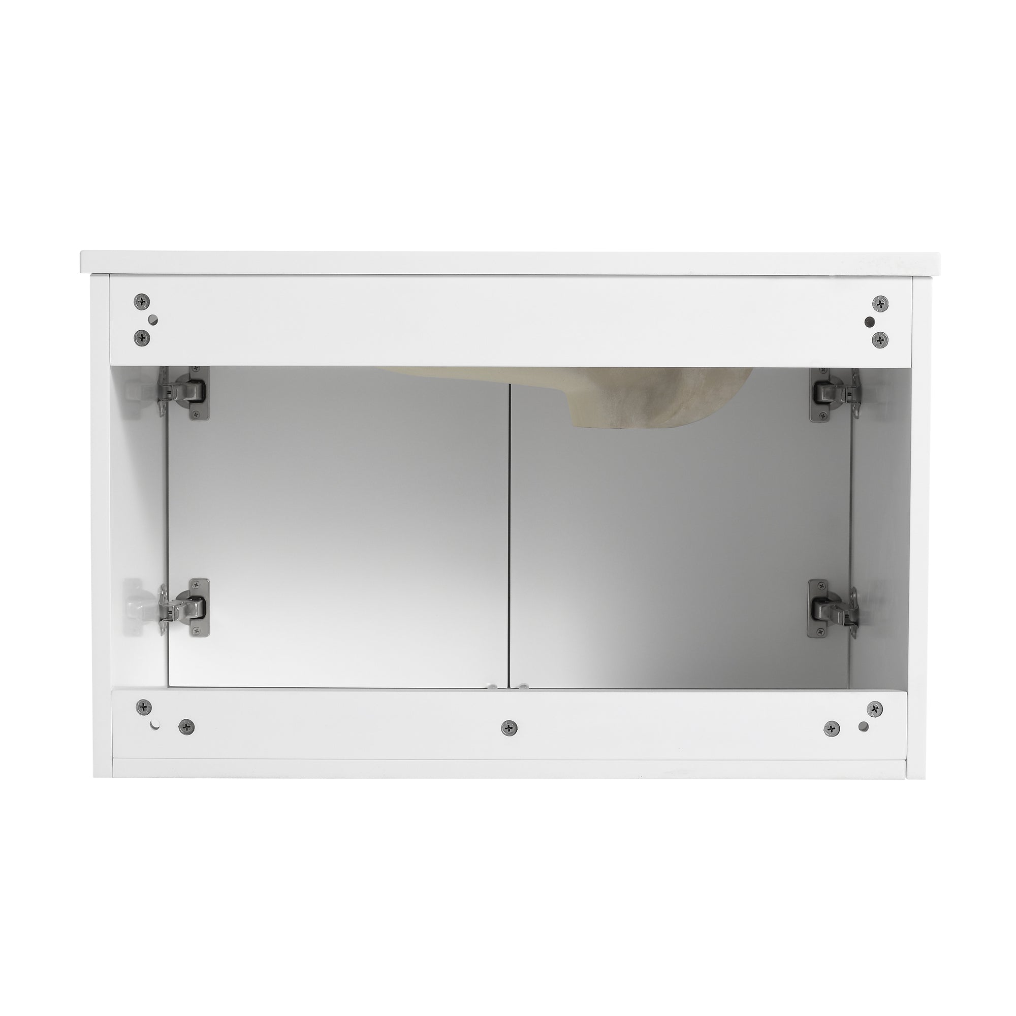 30” Wall-Mounted Bathroom Vanity with Integrated Sink &amp; Soft-Close Doors