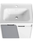 Compact 24 Inch Wall-Mounted Bathroom Vanity with Sink – Ideal for Small Spaces size: 24 X 19