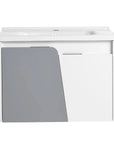 Compact 24 Inch Wall-Mounted Bathroom Vanity with Sink – Ideal for Small Spaces size: 28 X 19