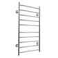 Silver Electric Heated Towel Rack - Wall-Mounted Towel Warmer with 10 Stainless Steel Bars color: Silver