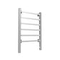 Silver Electric Heated Towel Rack - Wall-Mounted Towel Warmer with 6 Stainless Steel Bars color: Silver