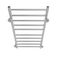 Silver Electric Heated Towel Rack - Wall-Mounted Towel Warmer with 10 Stainless Steel Bars color: Silver