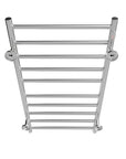 Silver Electric Heated Towel Rack - Wall-Mounted Towel Warmer with 10 Stainless Steel Bars color: Silver