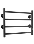 Black Electric Heated Towel Warmer - 4-Bar Stainless Steel Rack for Warm, Dry Towels color: Black