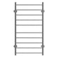 Silver Electric Heated Towel Rack - Wall-Mounted Towel Warmer with 10 Stainless Steel Bars color: Silver